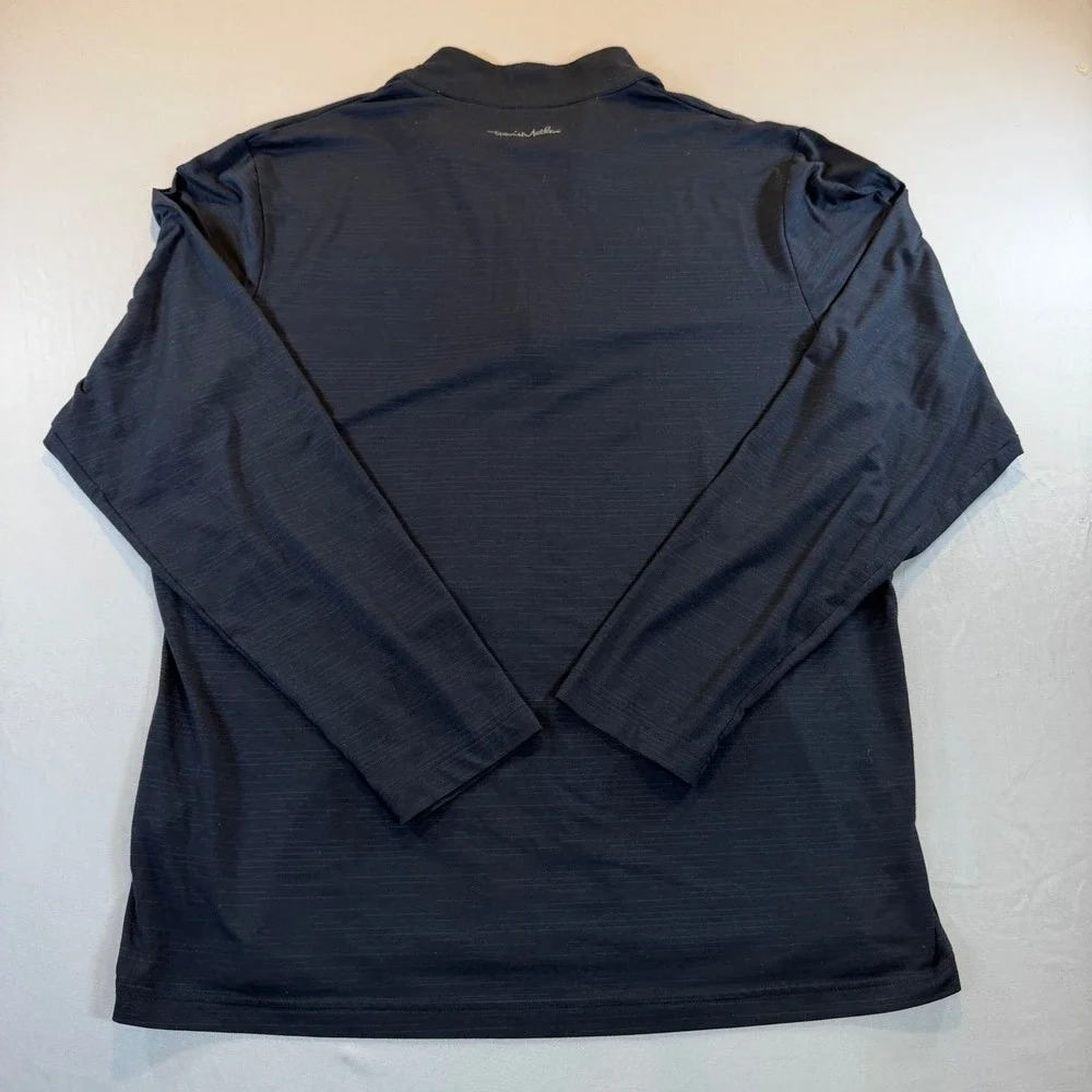 Travis Matthew Mens XL Black Heather Quarter Zip Pullover Golf Long Sleeve Shirt
